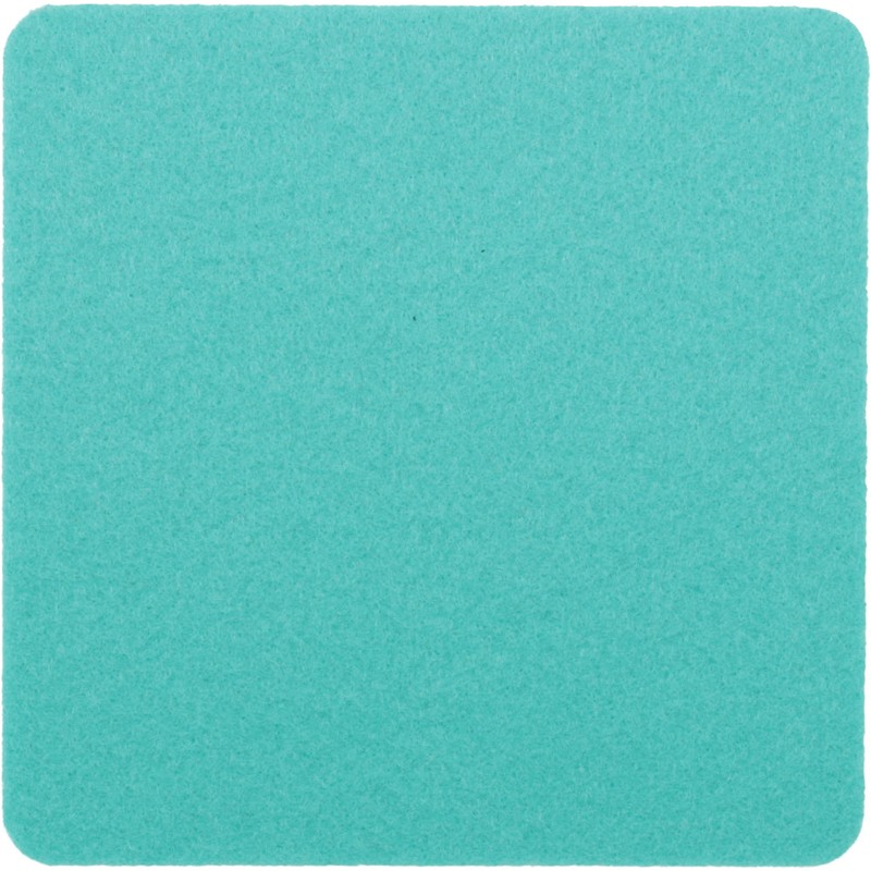 Filzuntersetzer eckig 20 × 20 cm in Türkis