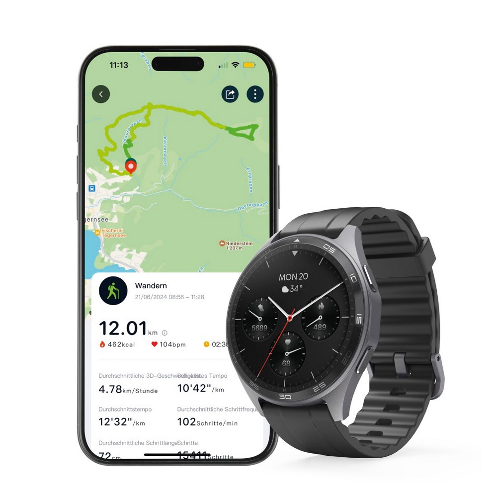 Aktivitätsmonitor Hama Smartwatch 7010 in Schwarz, Ansicht 6