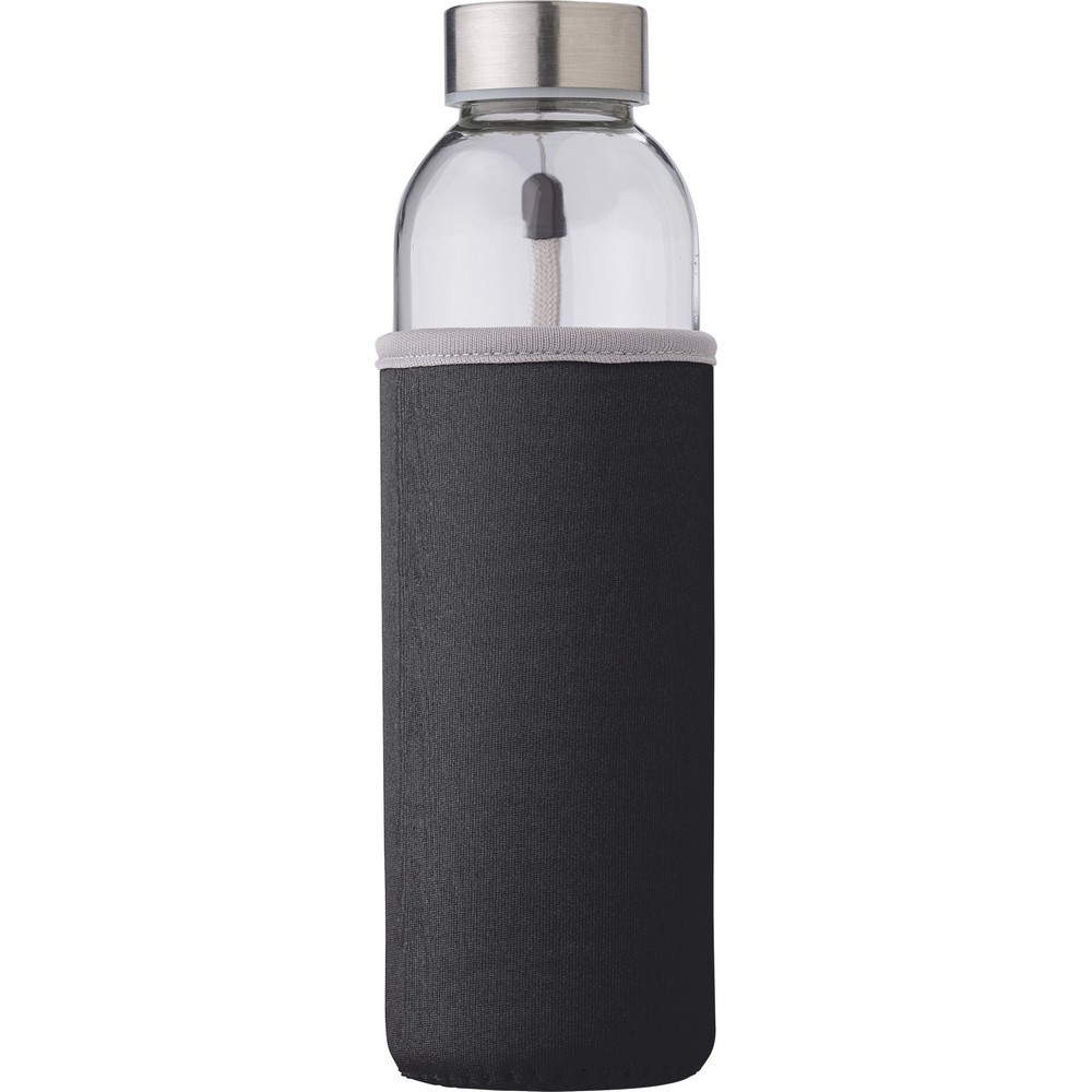 Glasflasche 500 ml in Schwarz