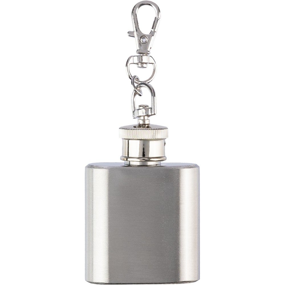 Flachmann 30 ml, Schlüsselanhänger in Silber, Ansicht 5