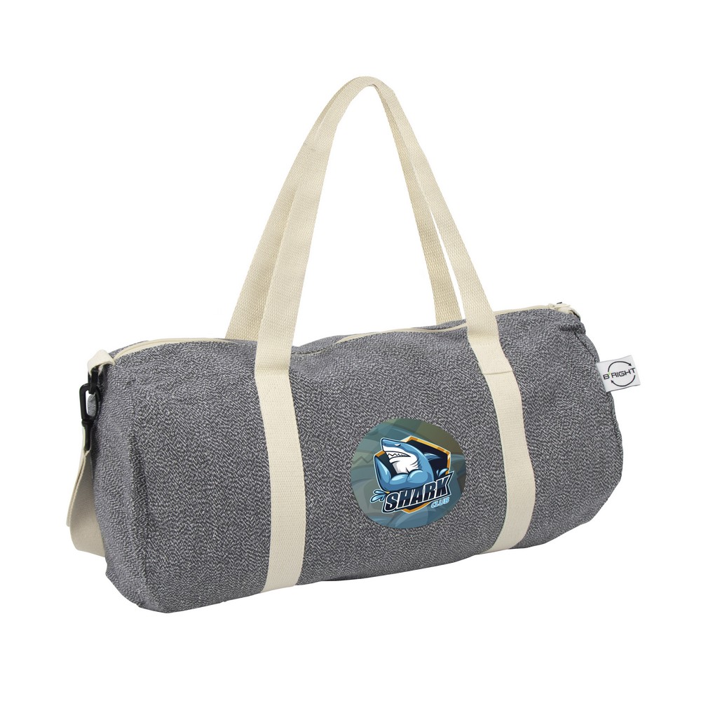 Sport- und Reisetasche B'RIGHT aus recycelter Baumwolle und recyceltem Polyester | Asha in Grau, Ansicht 6