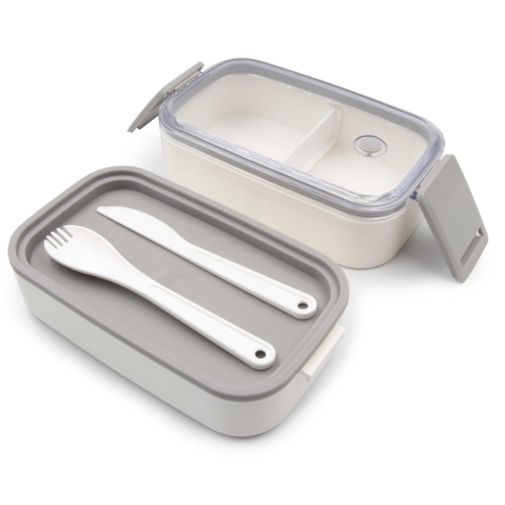 Lunchboxen 2 Stück, 2x700 ml, Besteck | Cash in Weiß, Ansicht 7