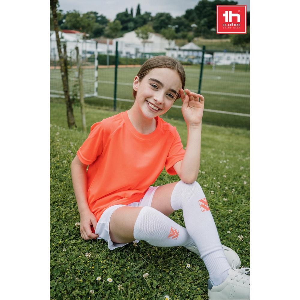 Mittlere-Wade Sportsocken für Kinder | THC Run Kids Wh – Weiß, Ansicht 4