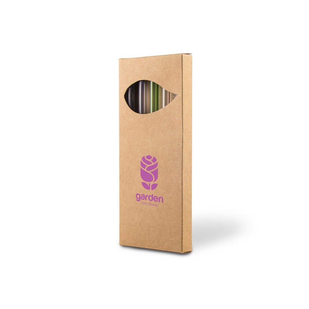 B'RIGHT Glas-Strohhalm-Set, 4-tlg. mit Reinigungstuch, wiederverwendbar | Lea in Neutral, Ansicht 10