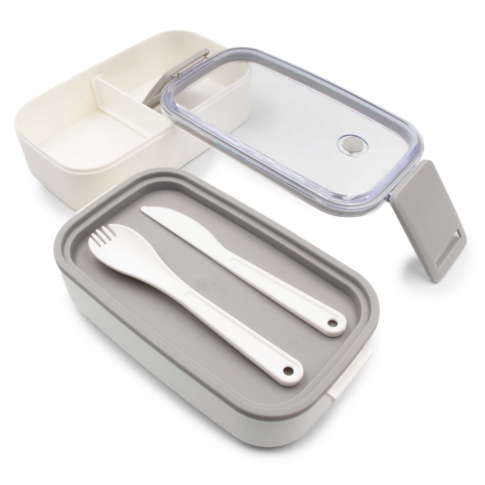 Lunchboxen 2 Stück, 2x700 ml, Besteck | Cash in Weiß, Ansicht 8