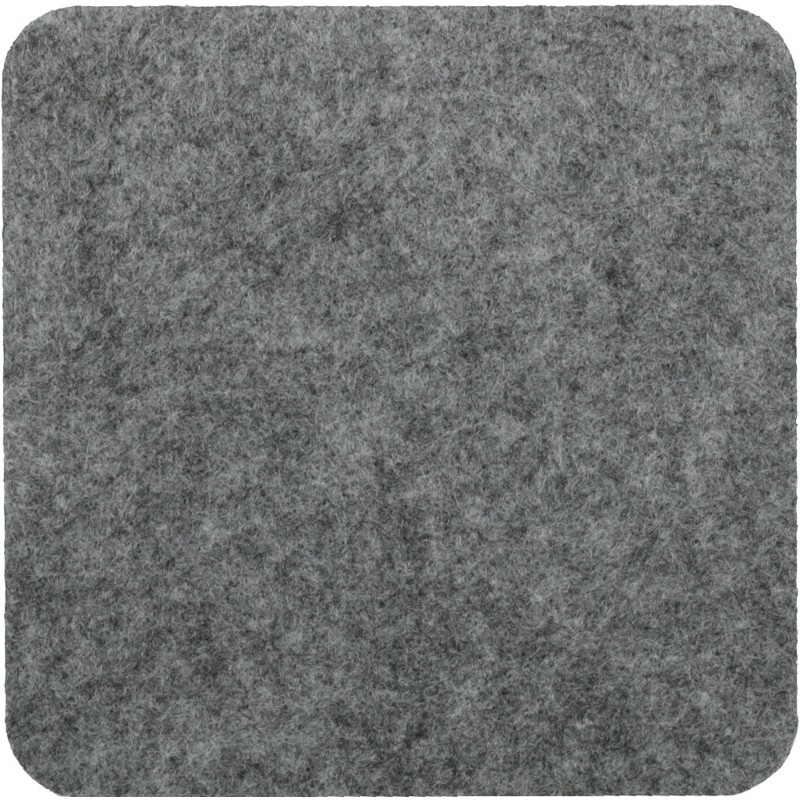 Filzuntersetzer eckig 25 × 25 cm in Mittelgrau-meliert