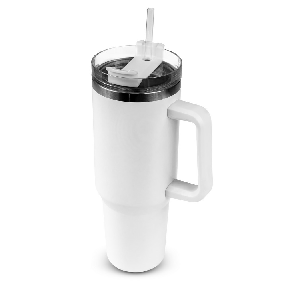 Thermobecher 1200 ml mit ergonomischem Griff | Stasimus in Weiß, Ansicht 3