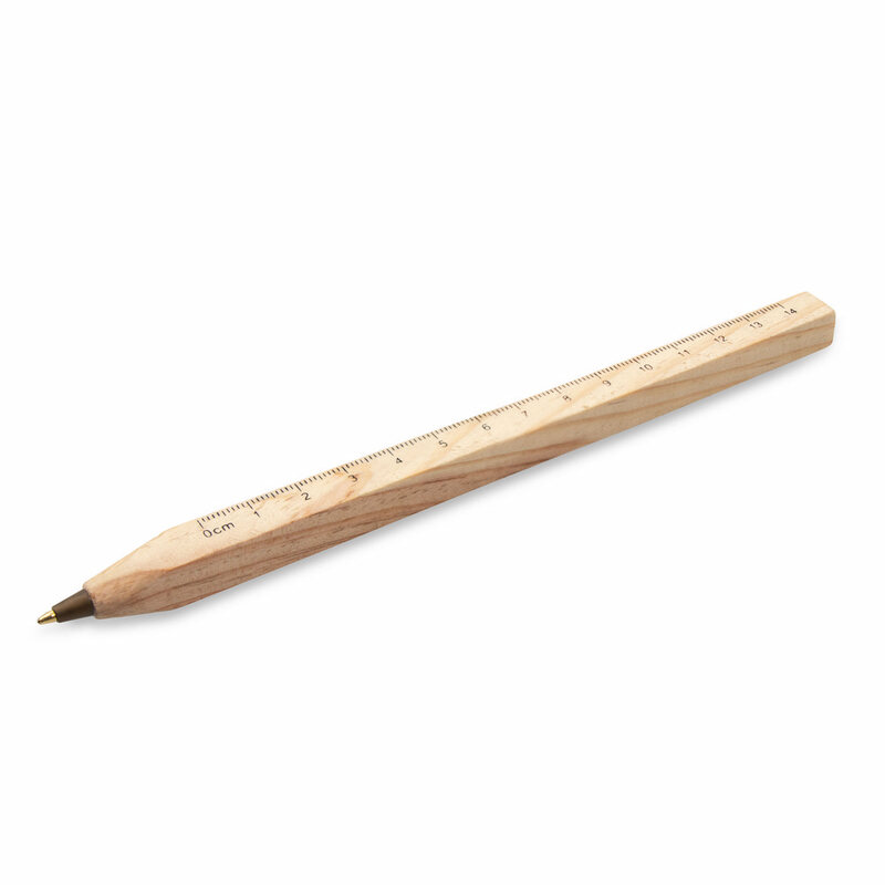 Kugelschreiber aus Holz mit quadratischem Schaftquerschnitt | Arisoa in Neutral, Ansicht 6