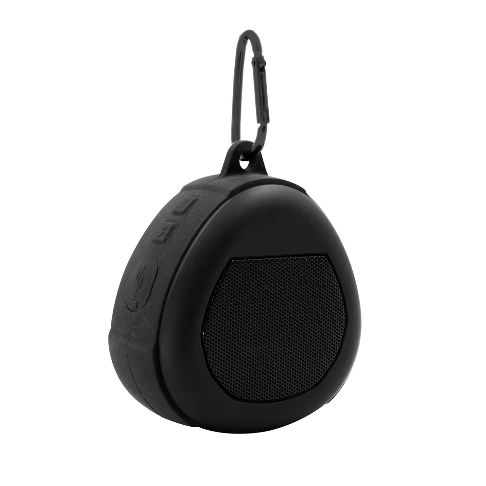 Kabelloser Lautsprecher 5W Air Gifts mit Karabinerhaken | Justice in Schwarz, Ansicht 3
