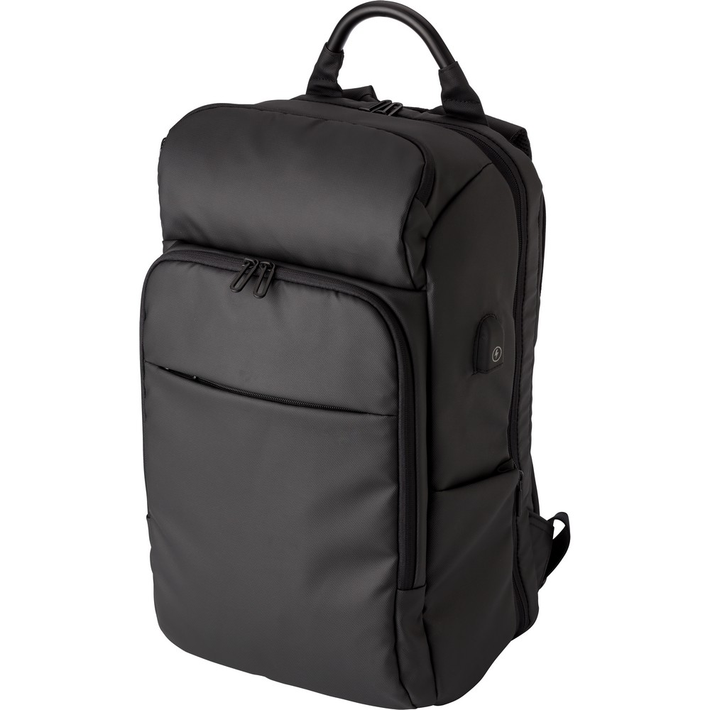 Laptop-Rucksack 15" in Schwarz, Ansicht 2