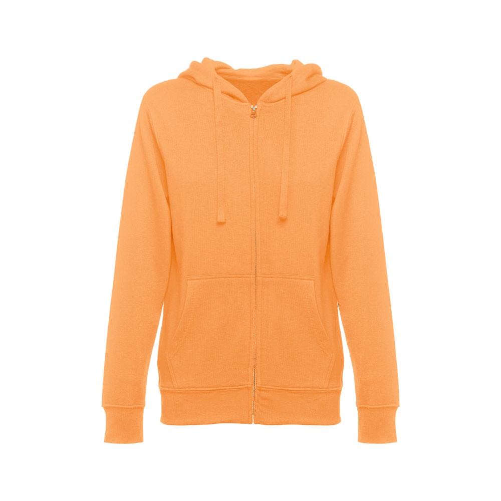 Sweatshirt für Frauen aus Baumwolle und Polyester | THC Amsterdam Women – Korallenorange
