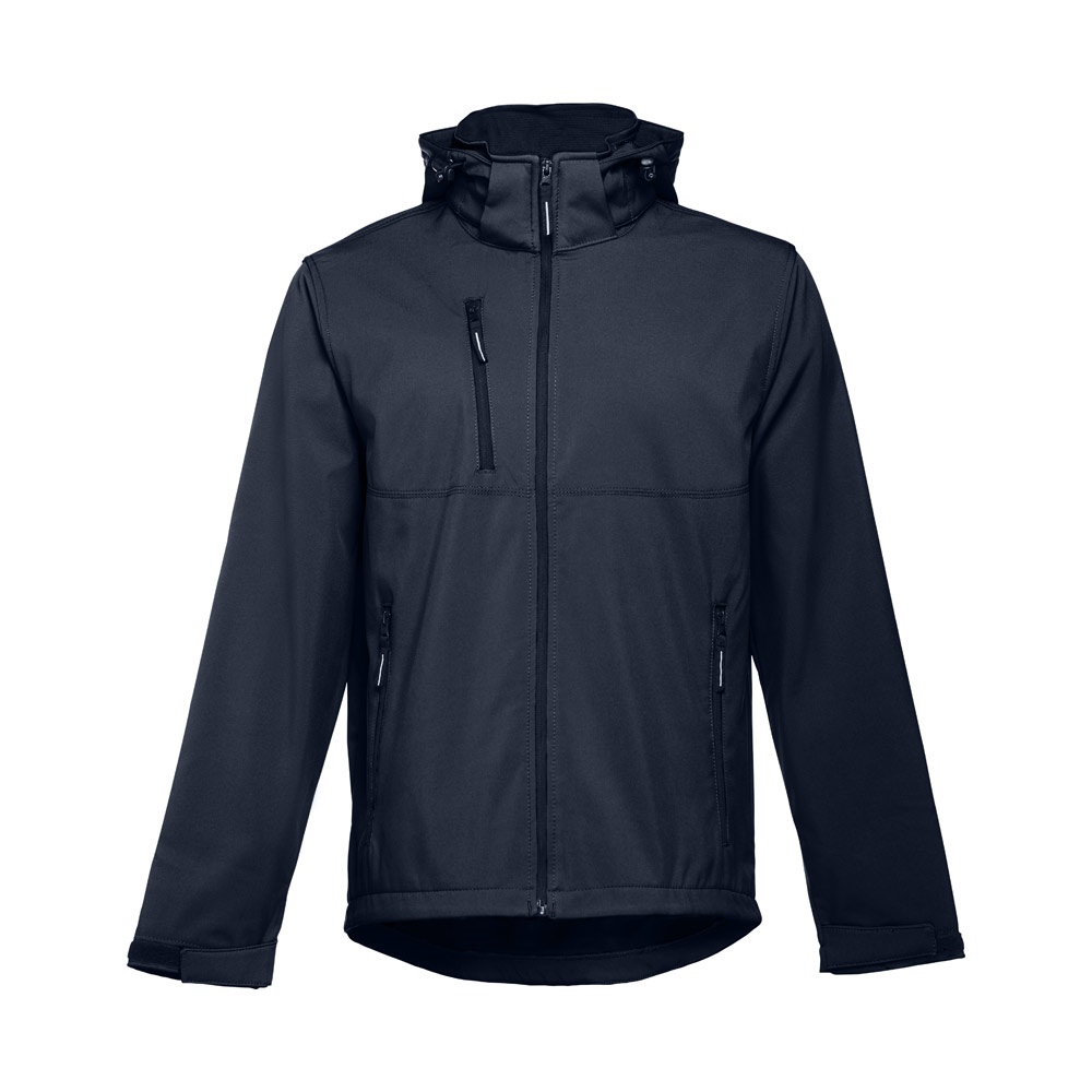 Herren-Softshell-Jacke aus Polyester und Elastan | THC Zagreb – Dunkelblau