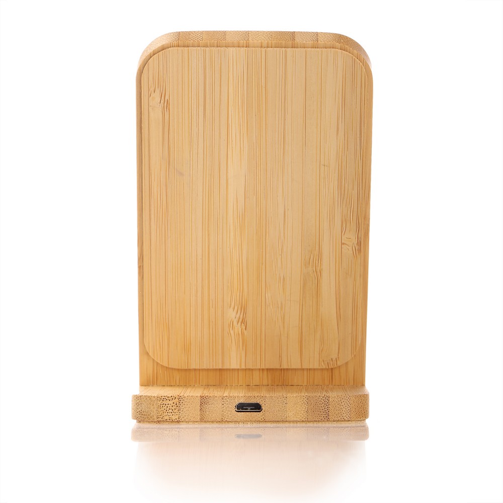 B'RIGHT Wireless Bambus-Ladegerät 10W, Telefonständer | Wilder in Holz, Ansicht 12