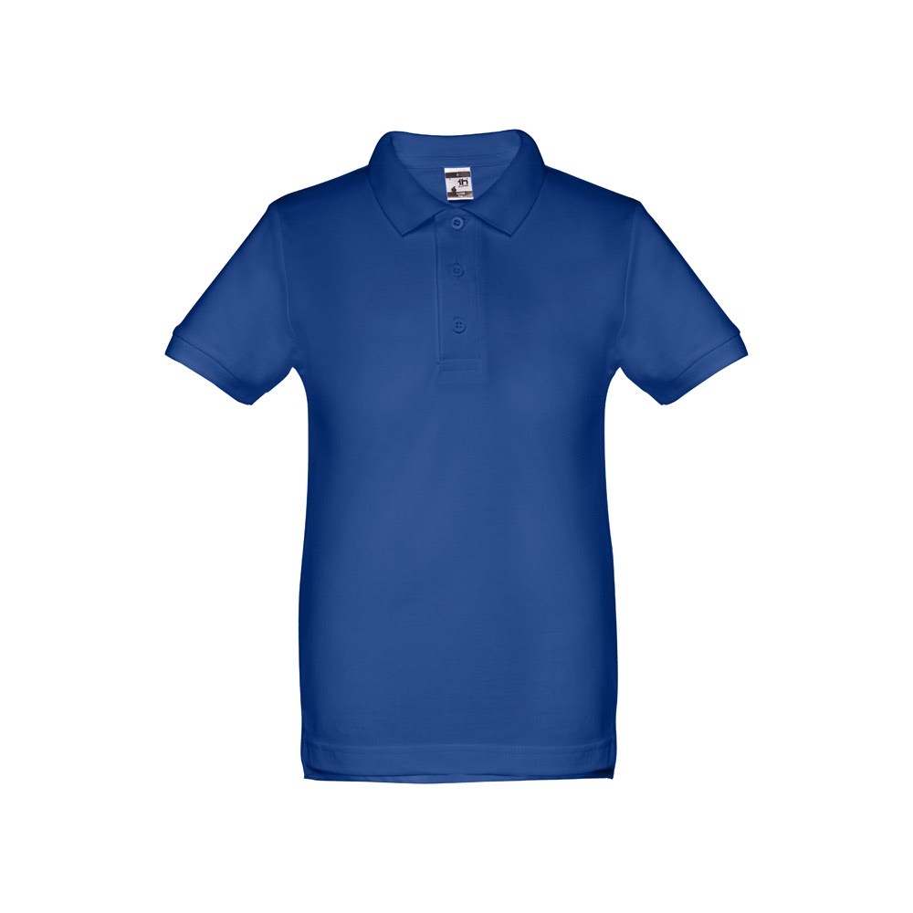 Kurzärmeliges Baumwoll-Poloshirt für Kinder (unisex) | THC Adam Kids – Königsblau