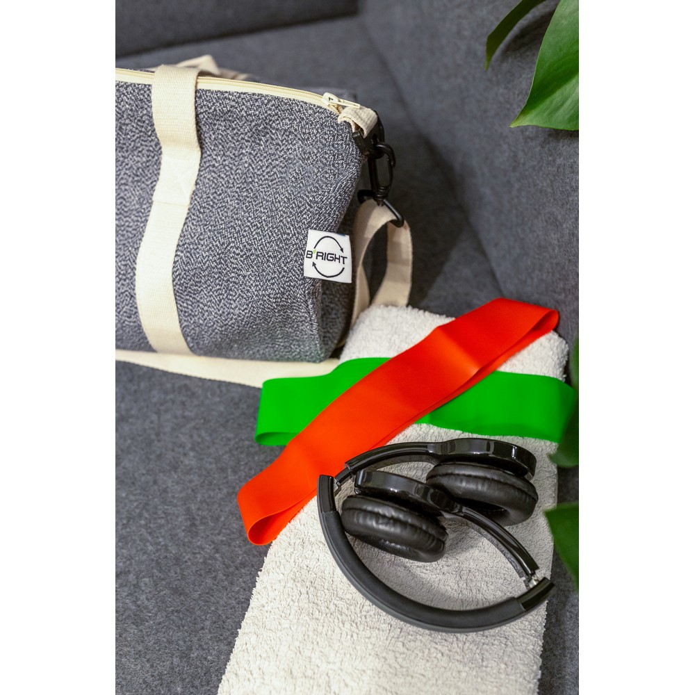 Sport- und Reisetasche B'RIGHT aus recycelter Baumwolle und recyceltem Polyester | Asha in Grau, Ansicht 7
