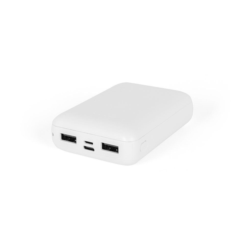 Powerbank 10'000 mAh aus recyceltem ABS (100% rABS) | Leakey 10 – Weiß