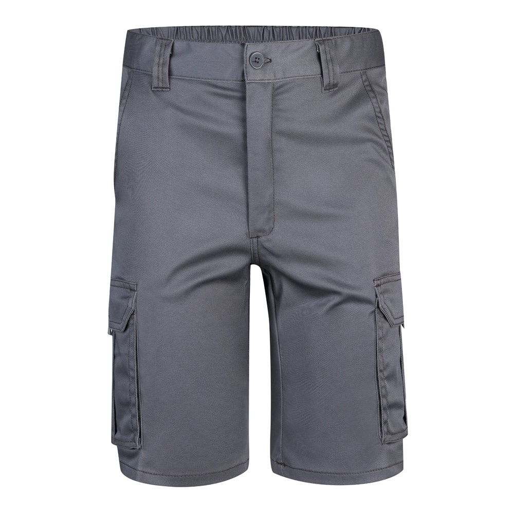 Stretch-Bermudashorts mit mehreren Taschen (240 g/m²), aus Baumwolle (46 %), EME (38 %) und Polyester (16 %) | VL Hebe – Grau