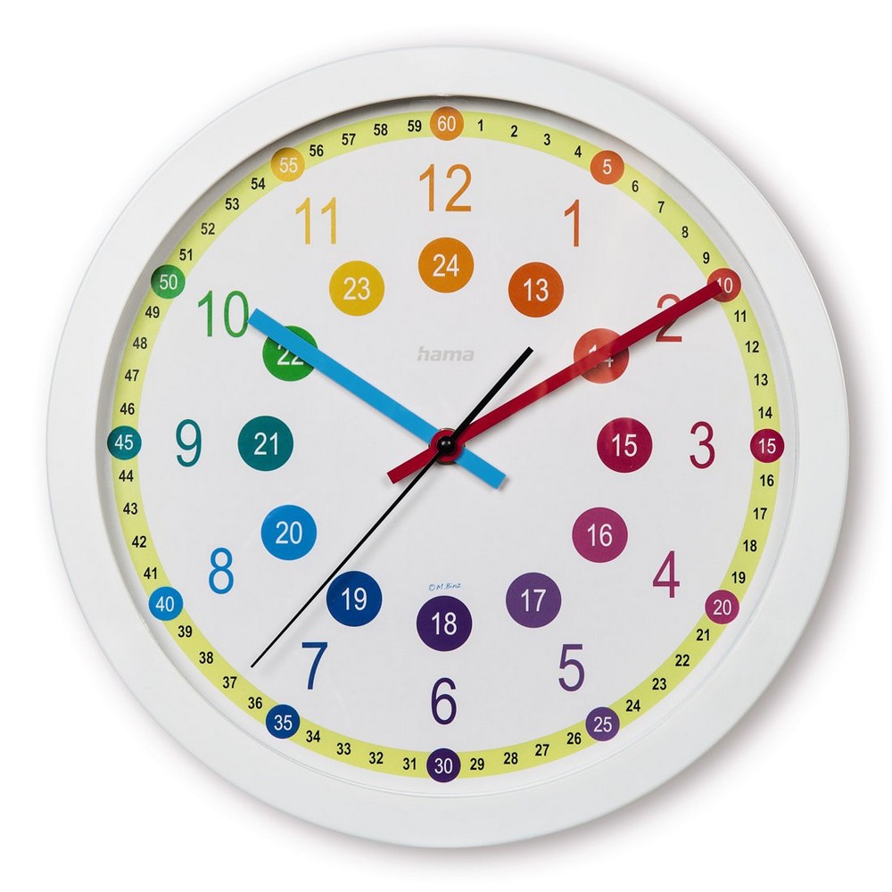 Wanduhr zum Lernen für Kinder von Hama in Weiß, Ansicht 4