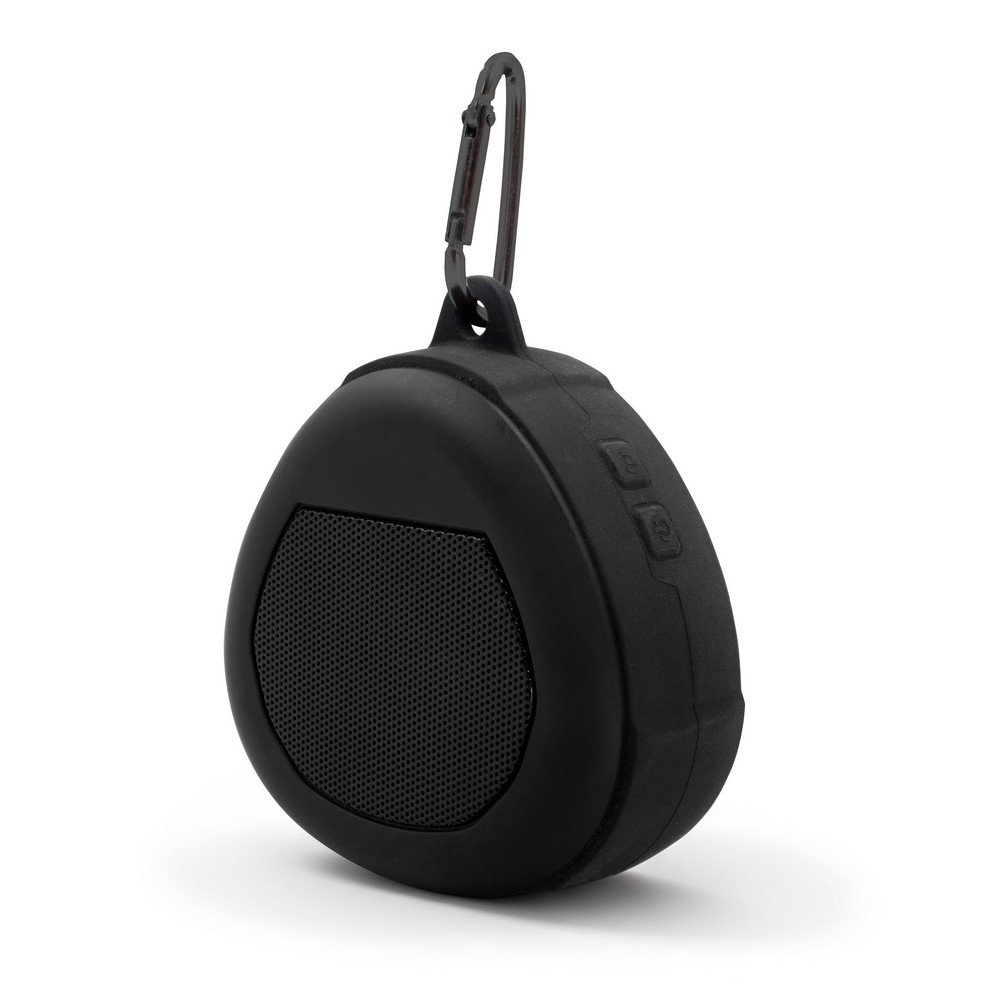 Kabelloser Lautsprecher 5W Air Gifts mit Karabinerhaken | Justice in Schwarz
