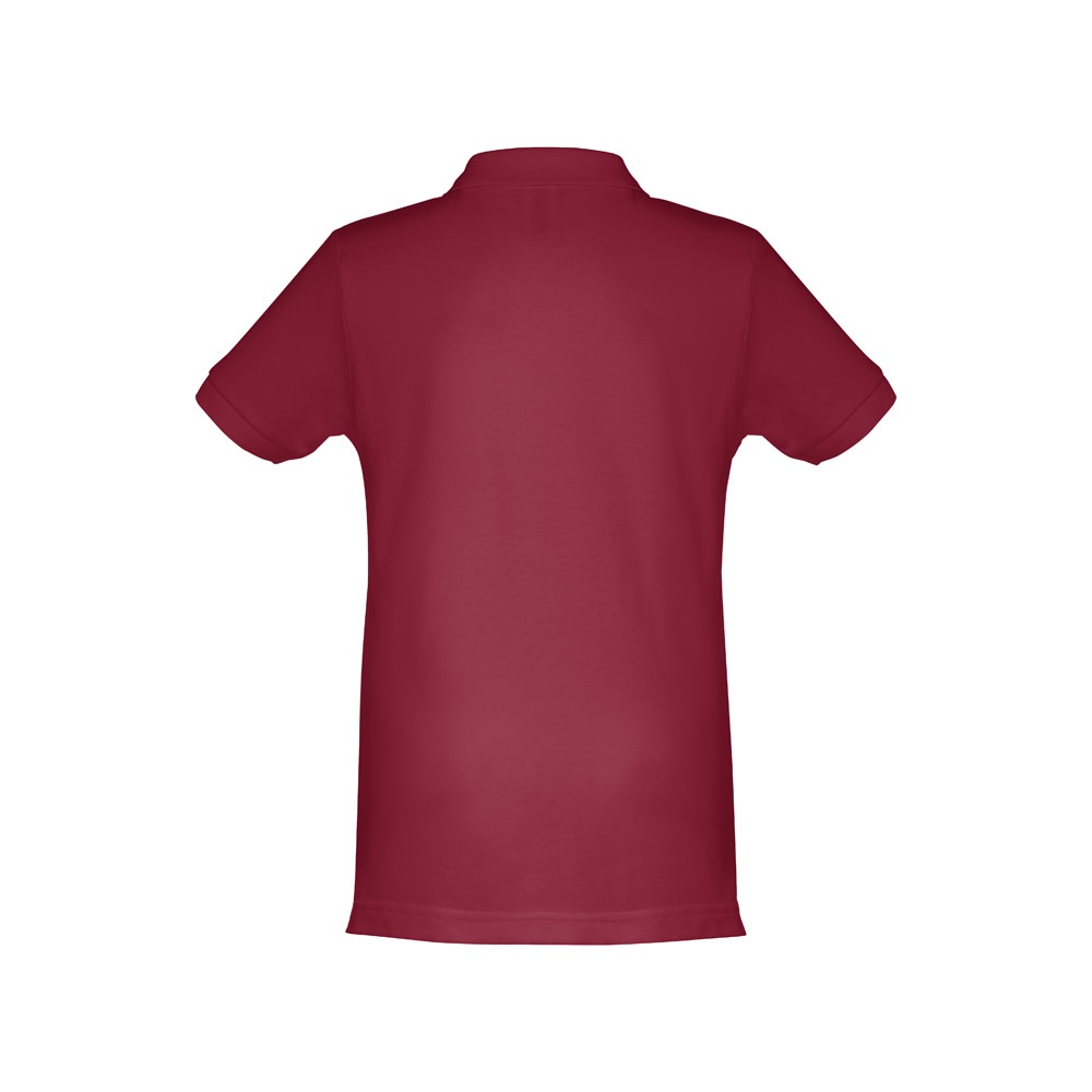 Kurzärmeliges Baumwoll-Poloshirt für Kinder (unisex) | THC Adam Kids – Burgunder, Ansicht 2