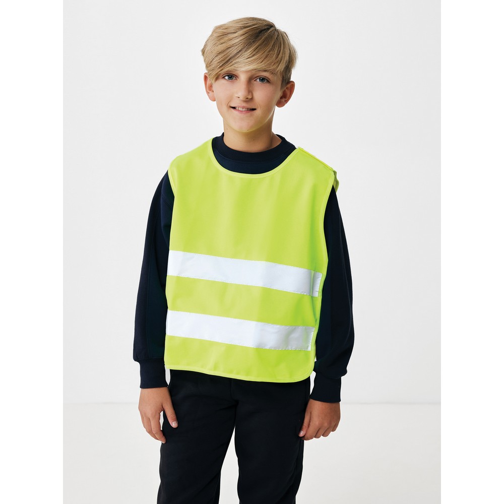 Sicherheitsweste aus GRS recyceltem PET 7-12 Jahre in Gelb, Ansicht 5