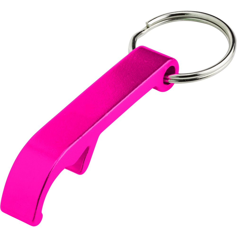 Schlüsselanhänger, Flaschenöffner in Rosa