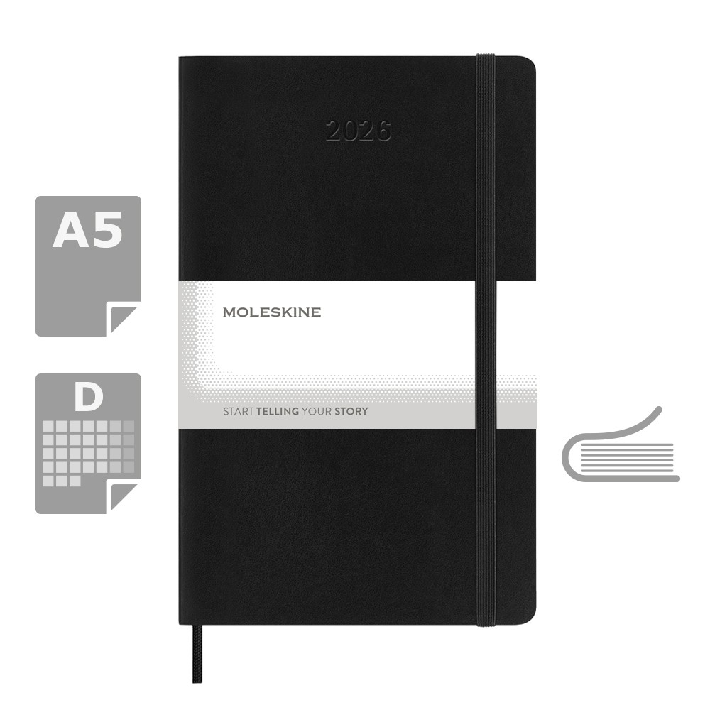 MOLESKINE Tageskalender in Schwarz