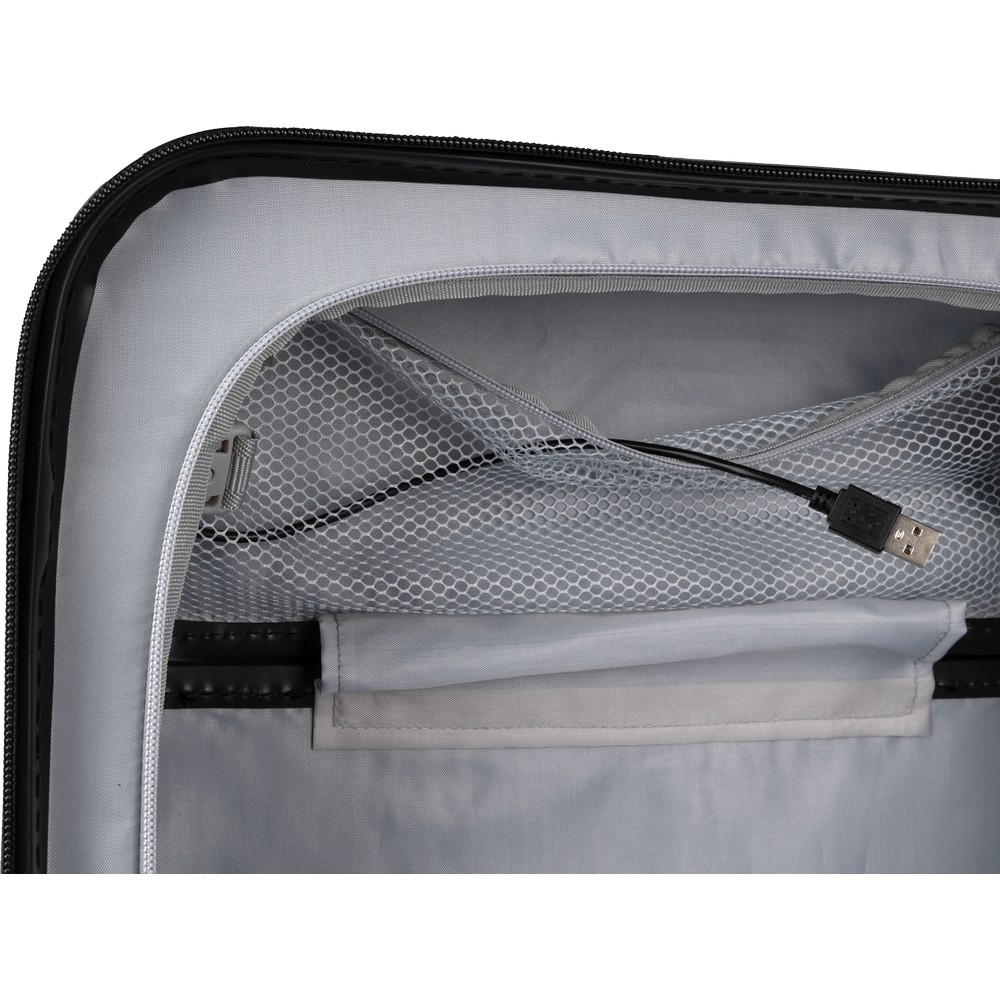 Reisekoffer, Trolley-Tasche, in Schwarz, Ansicht 6