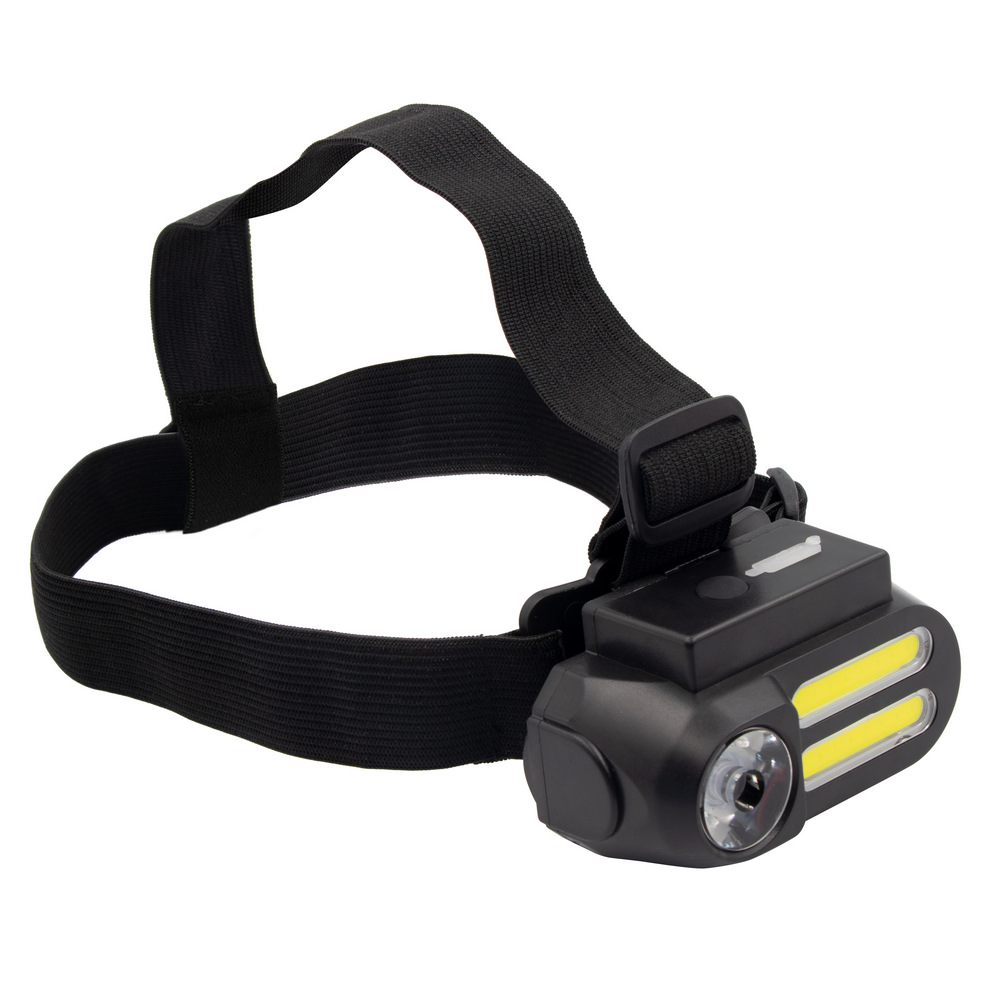 Stirnlampe mit LED und COB-Licht | Chad in Schwarz