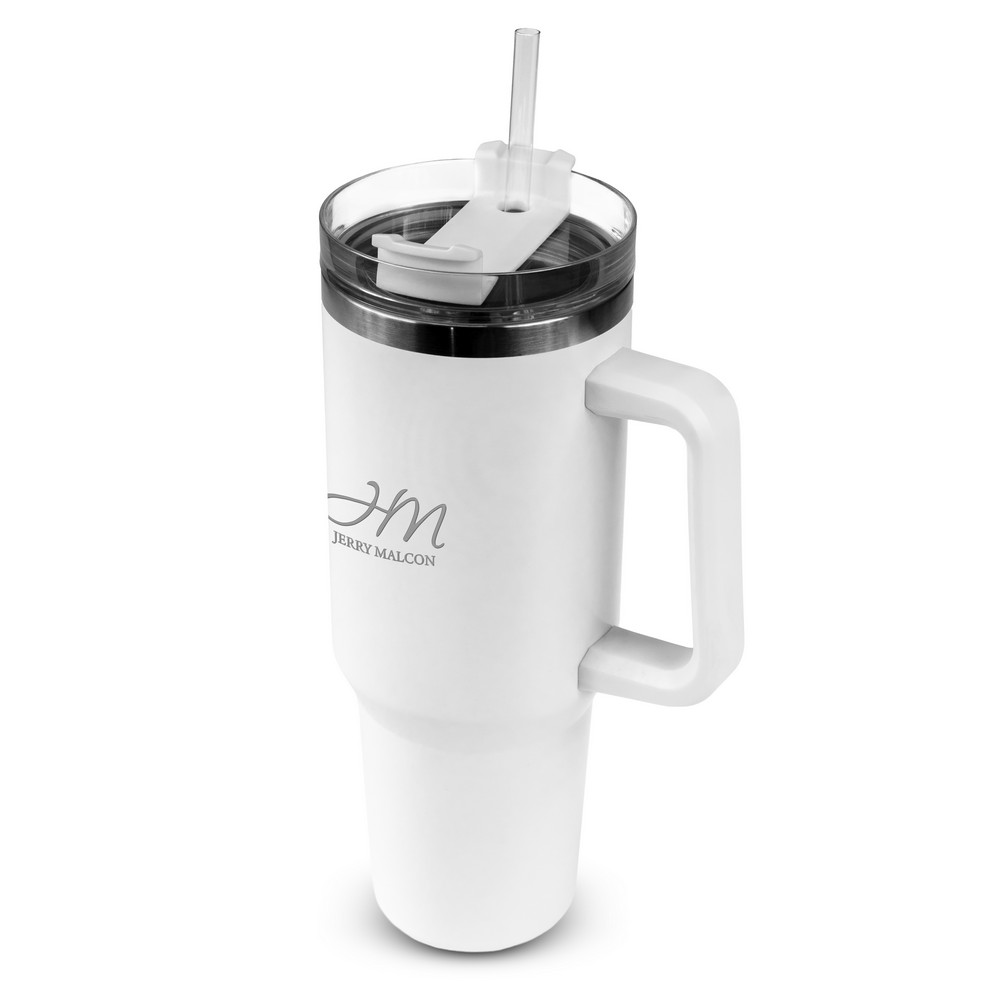 Thermobecher 1200 ml mit ergonomischem Griff | Stasimus in Weiß