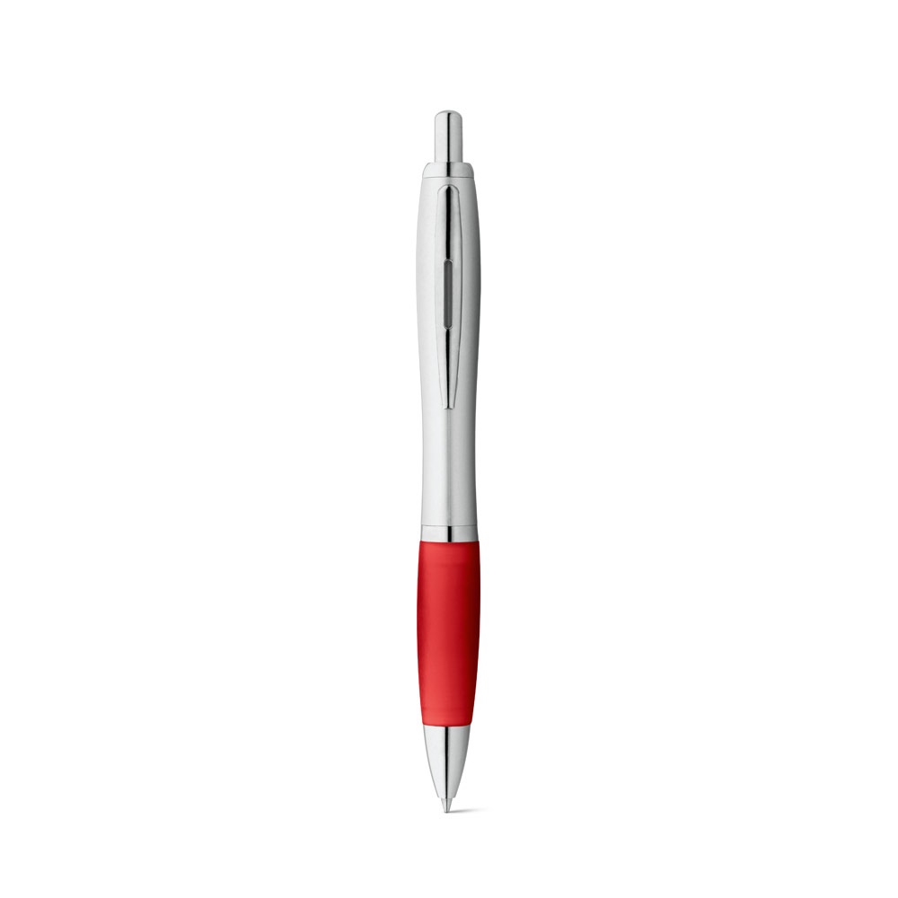 Kugelschreiber aus ABS aus Kunststoff mit Aluminiumclip | Swing – Rot, Ansicht 2