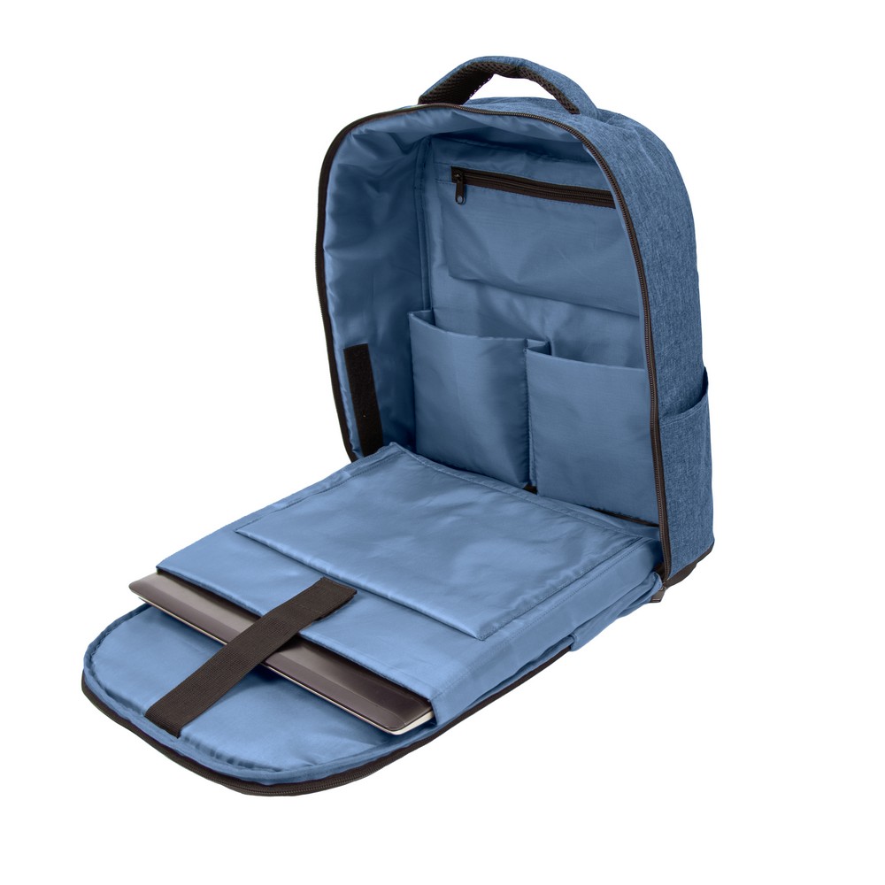 B'RIGHT Laptop-Rucksack 15,6", aus RPET | Henry in Dunkelblau, Ansicht 4