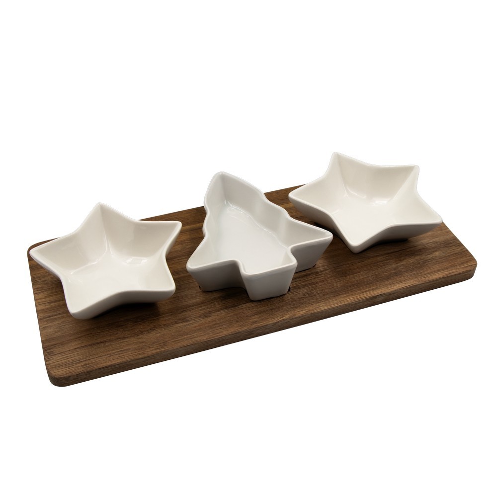 Weihnachts-Dip-Set in Weiß