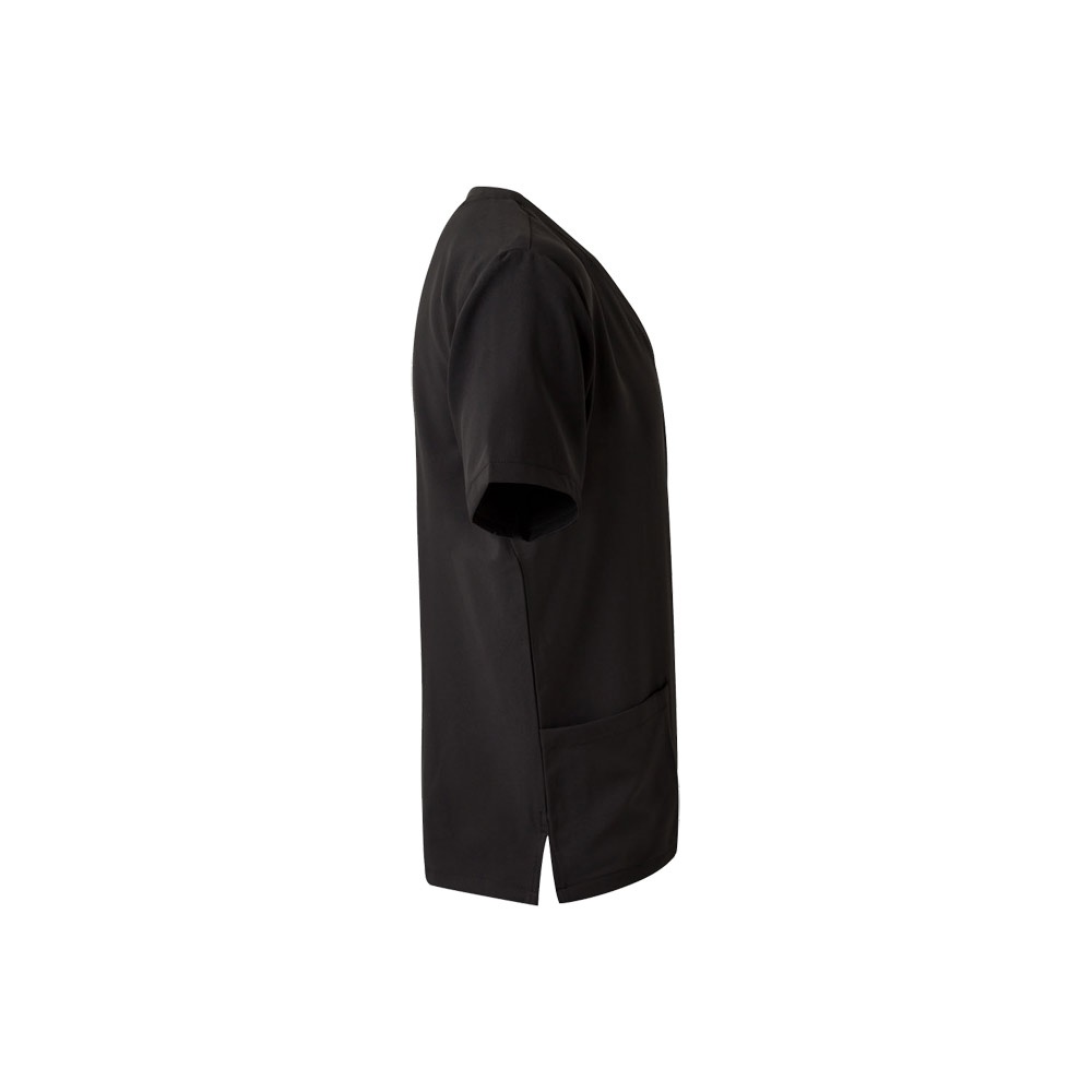 Kurzarm-Tunika (140 g/m²), aus 100 % Mikrofaser | VL Flora – Schwarz, Ansicht 3