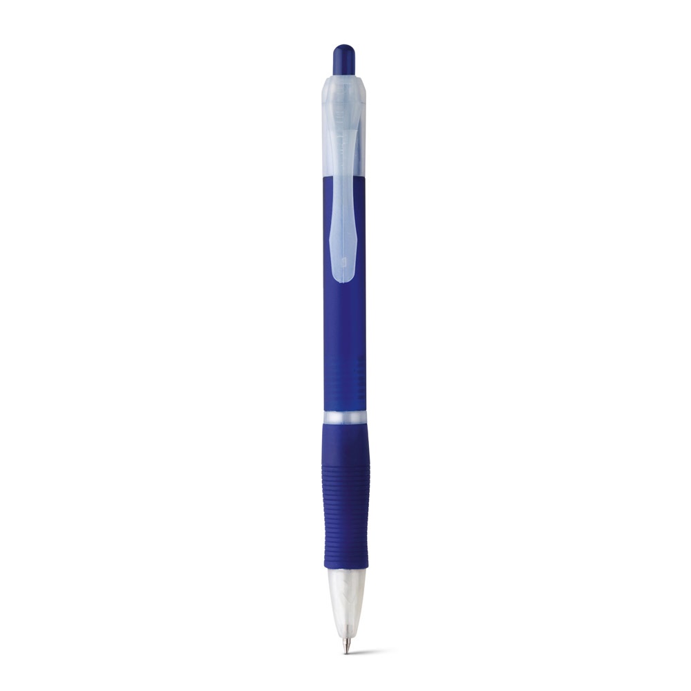 Kugelschreiber aus ABS mit Gummigriff | Slim Bk – Blau, Ansicht 2