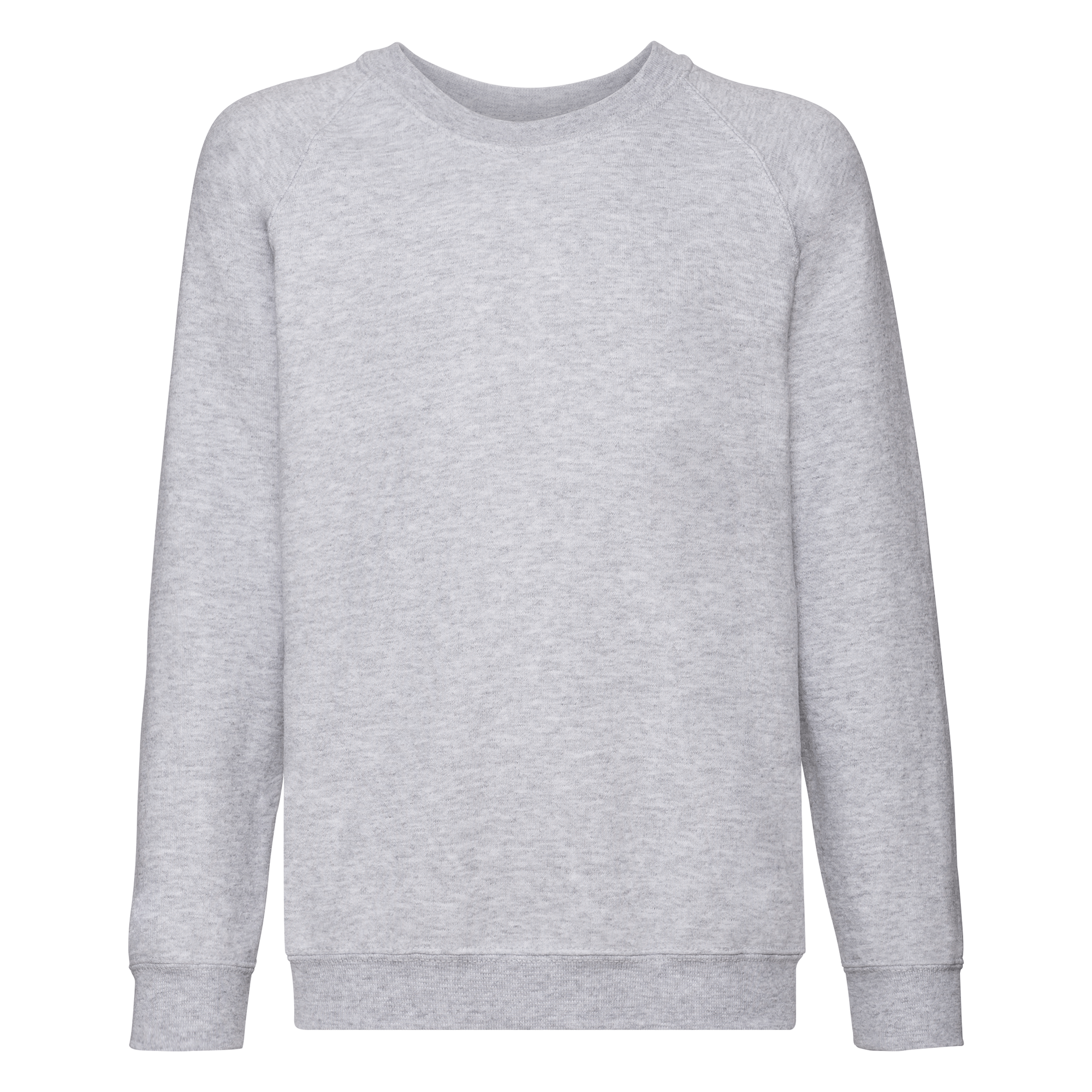 Fruit of the Loom Kinder Classic Raglan Sweat in Graumeliert