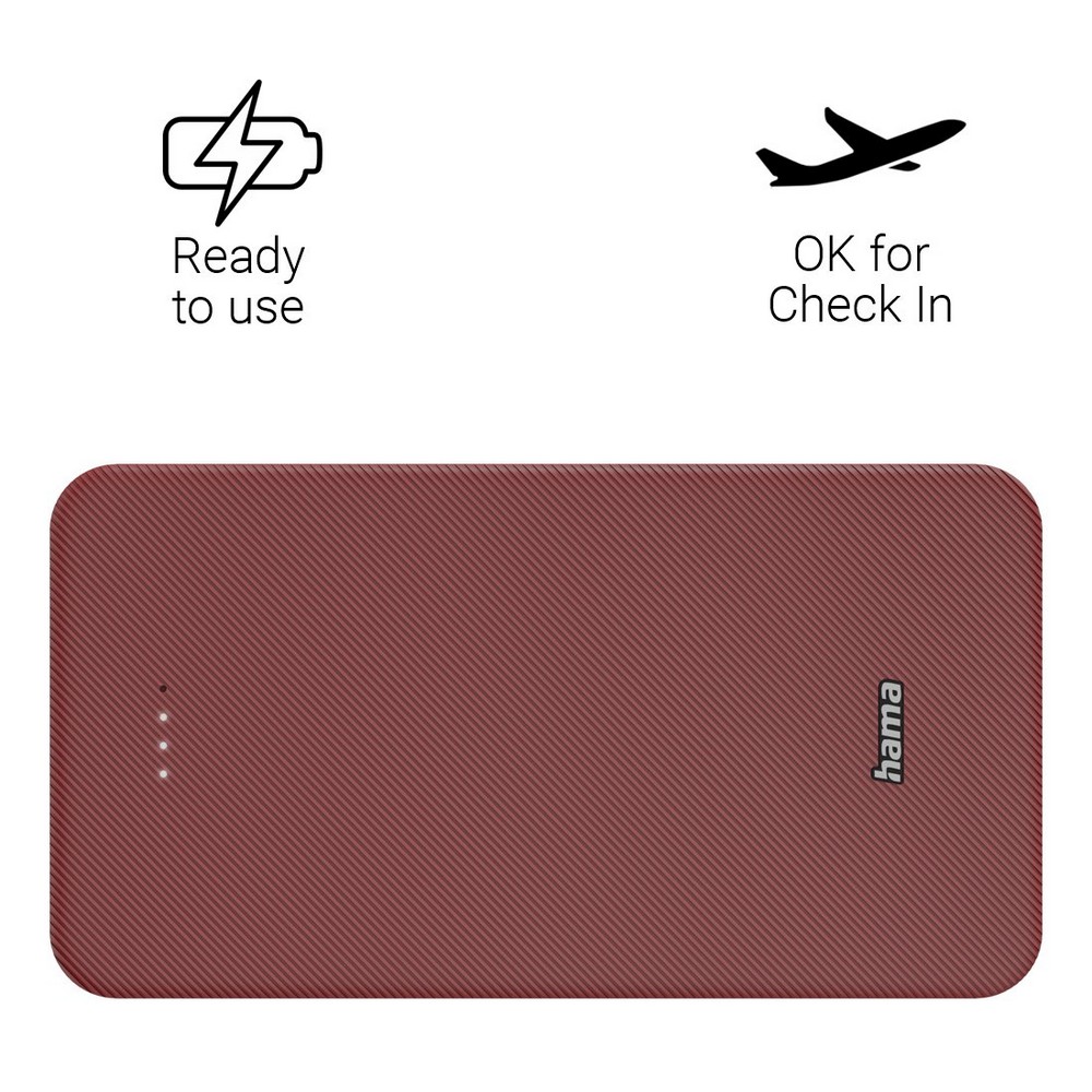 Powerbank 20000 mAh Hama Power Pack in Rot, Ansicht 4
